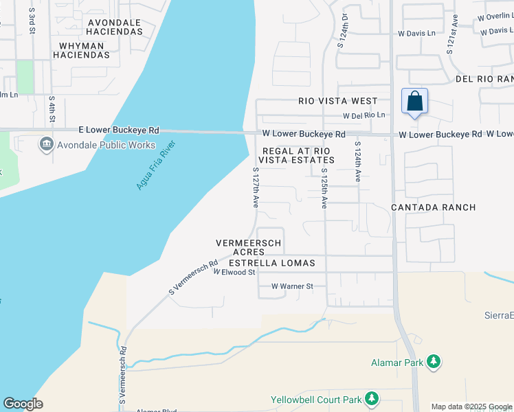 map of restaurants, bars, coffee shops, grocery stores, and more near 3317 South 127th Avenue in Avondale