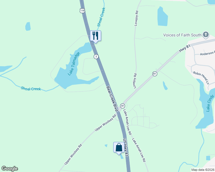 map of restaurants, bars, coffee shops, grocery stores, and more near 229 Georgia 3 in Hampton