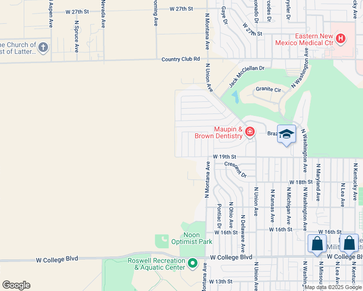 map of restaurants, bars, coffee shops, grocery stores, and more near 2008 North Louisiana Avenue in Roswell