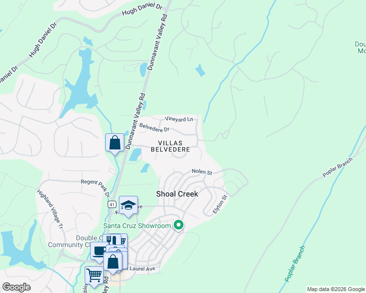 map of restaurants, bars, coffee shops, grocery stores, and more near 2003 Belvedere Cove in Birmingham