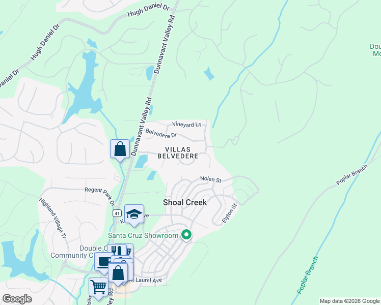 map of restaurants, bars, coffee shops, grocery stores, and more near 2004 Belvedere Cove in Birmingham