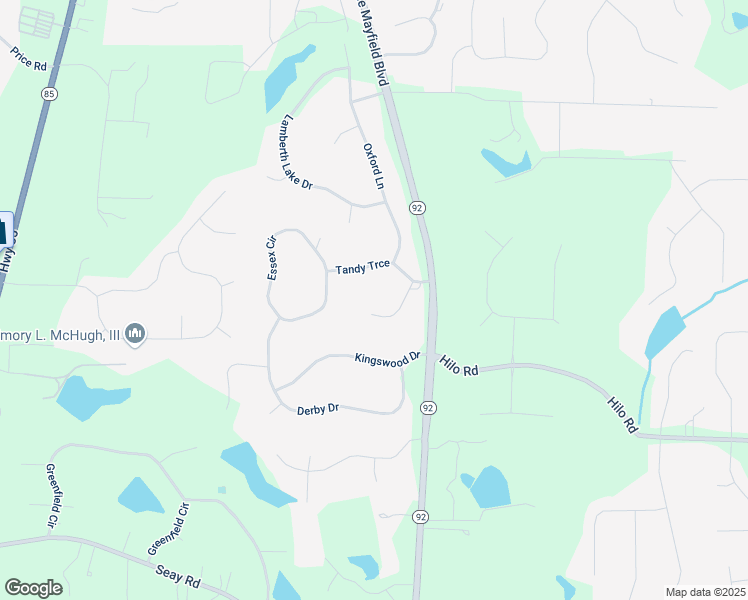 map of restaurants, bars, coffee shops, grocery stores, and more near 185 Roxboro Court in Fayetteville