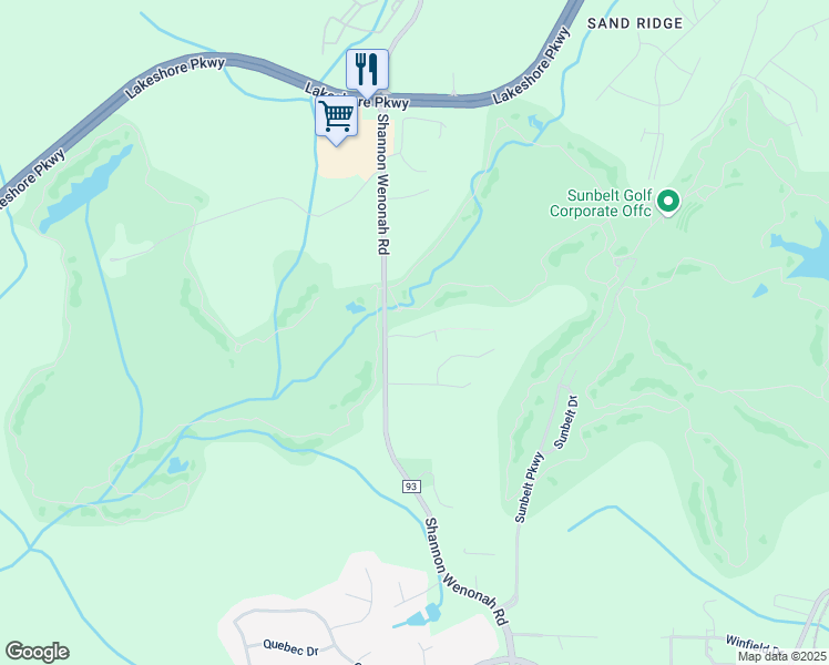map of restaurants, bars, coffee shops, grocery stores, and more near 106 Cornerstone Court in Bessemer