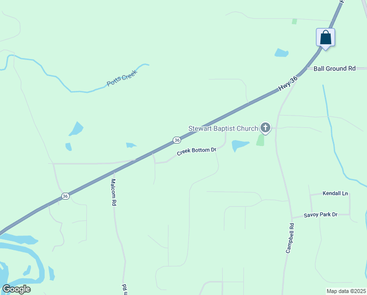 map of restaurants, bars, coffee shops, grocery stores, and more near 75 Creek View Lane in Dacula