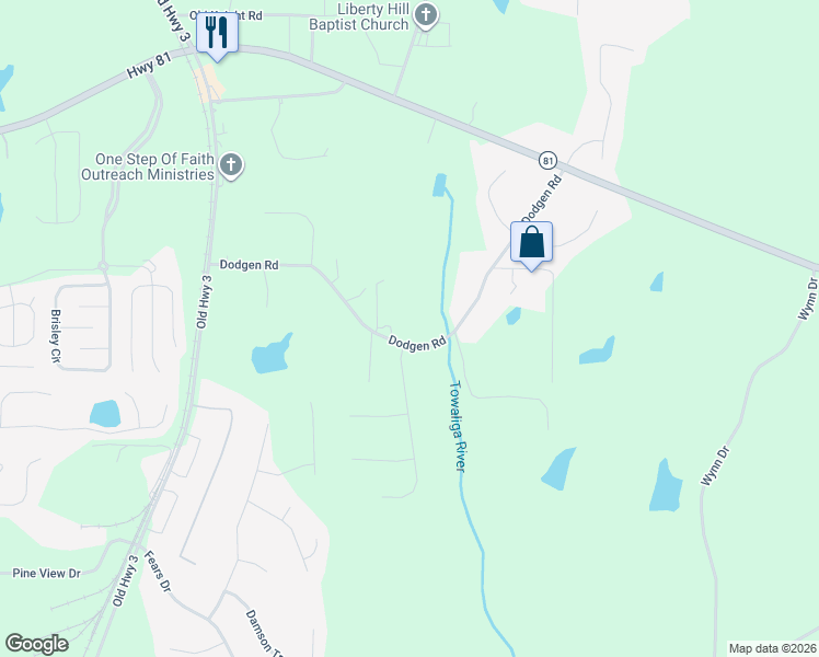 map of restaurants, bars, coffee shops, grocery stores, and more near 244 Dodgen Road in Hampton
