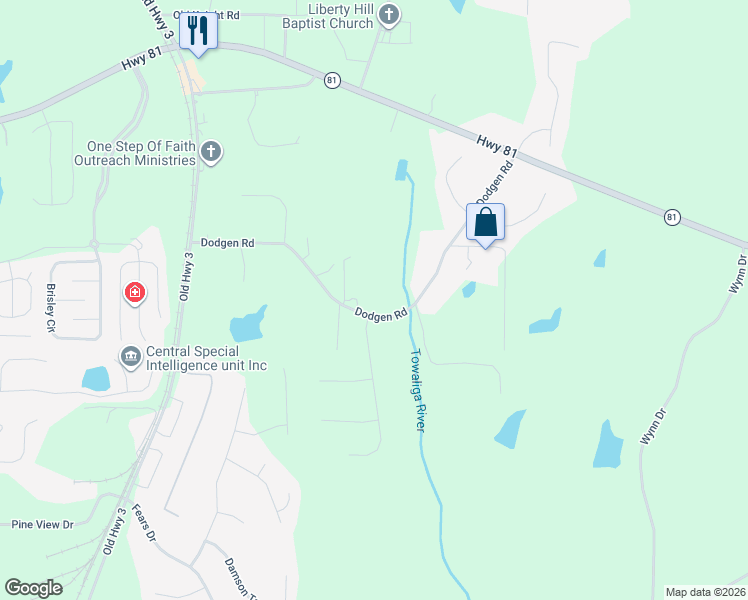 map of restaurants, bars, coffee shops, grocery stores, and more near 244 Dodgen Road in Hampton