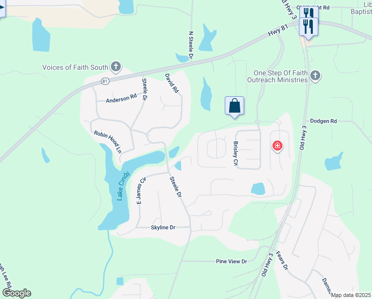 map of restaurants, bars, coffee shops, grocery stores, and more near 45 Nix Drive in Hampton