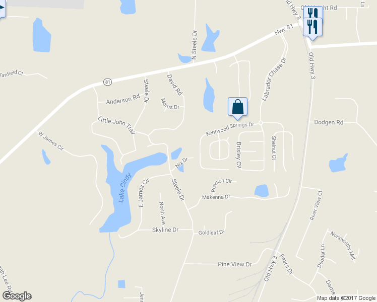 map of restaurants, bars, coffee shops, grocery stores, and more near 45 Nix Drive in Hampton