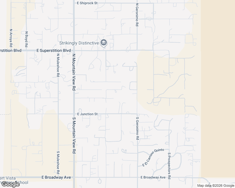 map of restaurants, bars, coffee shops, grocery stores, and more near 5423 Painted Rock Road in Apache Junction