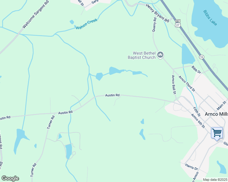 map of restaurants, bars, coffee shops, grocery stores, and more near 529 Austin Road in Newnan