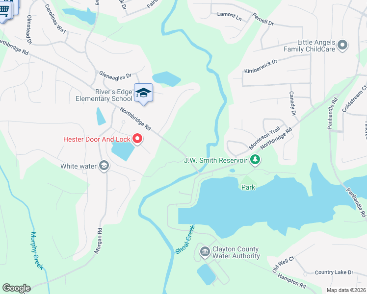 map of restaurants, bars, coffee shops, grocery stores, and more near 12408 Muir Field Court in Fayetteville