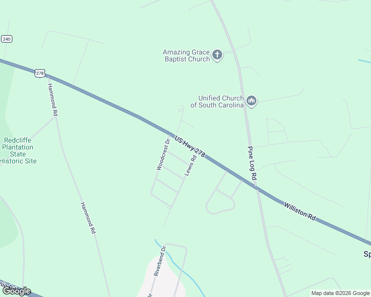 map of restaurants, bars, coffee shops, grocery stores, and more near 3066 Lewis Way in Beech Island