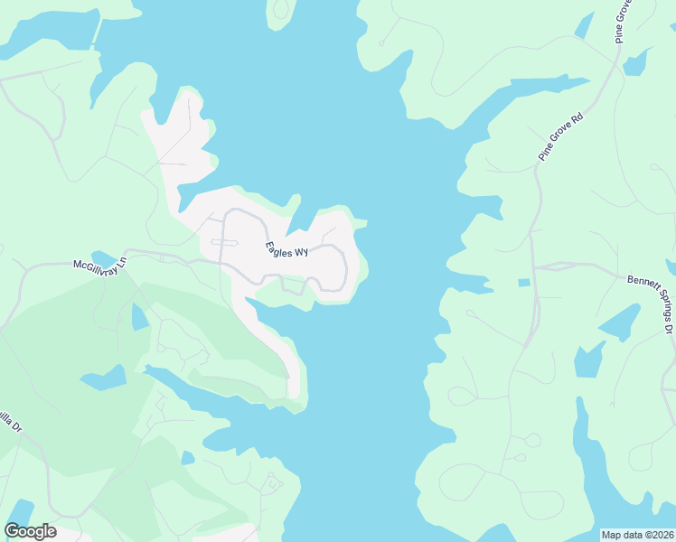 map of restaurants, bars, coffee shops, grocery stores, and more near 206 Eagles Way in Eatonton