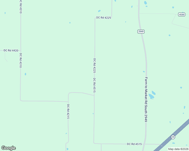 map of restaurants, bars, coffee shops, grocery stores, and more near DC Road 4225 in Cooper