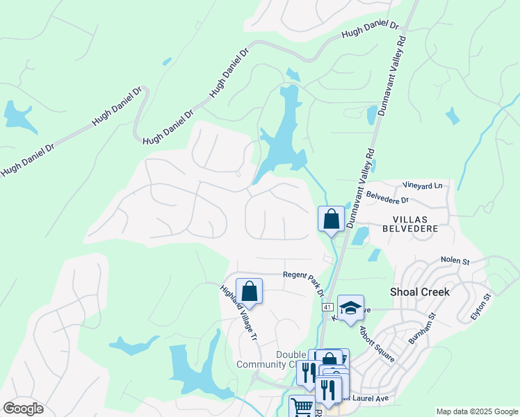 map of restaurants, bars, coffee shops, grocery stores, and more near 4732 Guilford Way in Birmingham