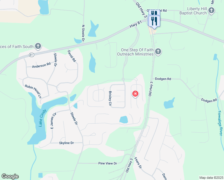 map of restaurants, bars, coffee shops, grocery stores, and more near 841 Brisley Circle in Hampton