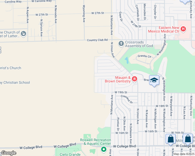 map of restaurants, bars, coffee shops, grocery stores, and more near 1329 West 21st Street in Roswell