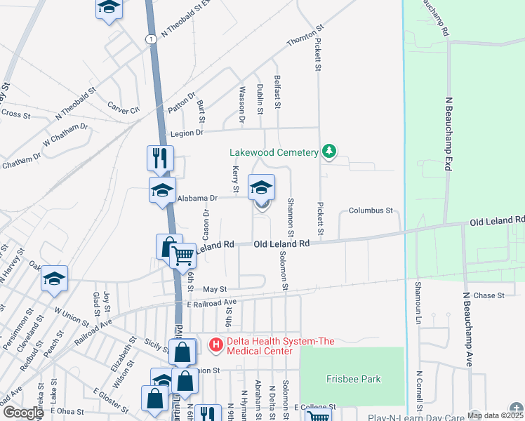 map of restaurants, bars, coffee shops, grocery stores, and more near 699 Dublin Street in Greenville