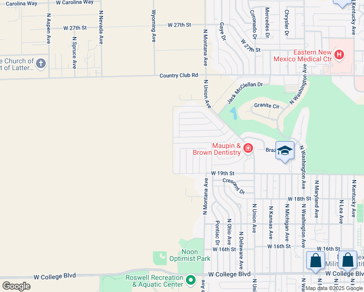 map of restaurants, bars, coffee shops, grocery stores, and more near 1327 West 21st Street in Roswell