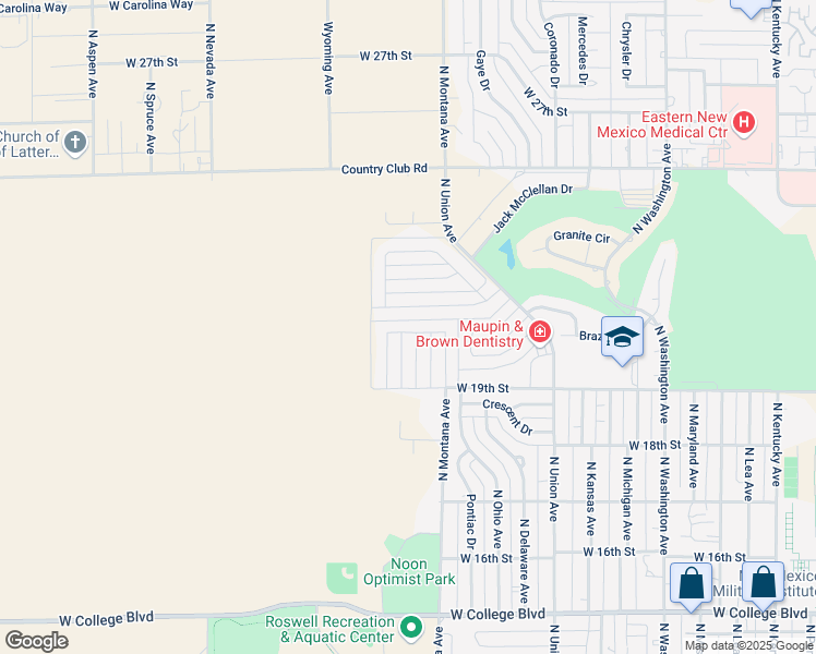map of restaurants, bars, coffee shops, grocery stores, and more near 1319 West 21st Street in Roswell