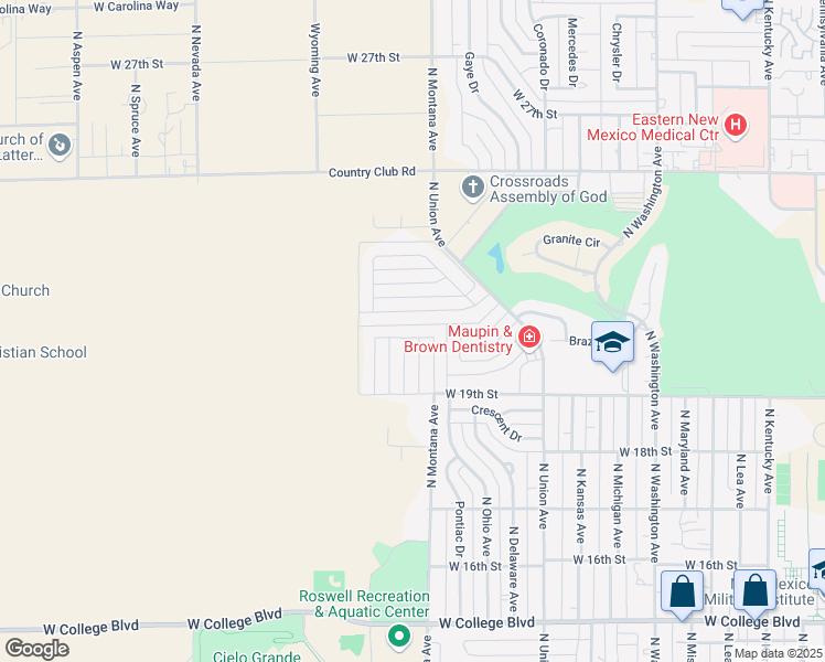 map of restaurants, bars, coffee shops, grocery stores, and more near 1311 West 21st Street in Roswell
