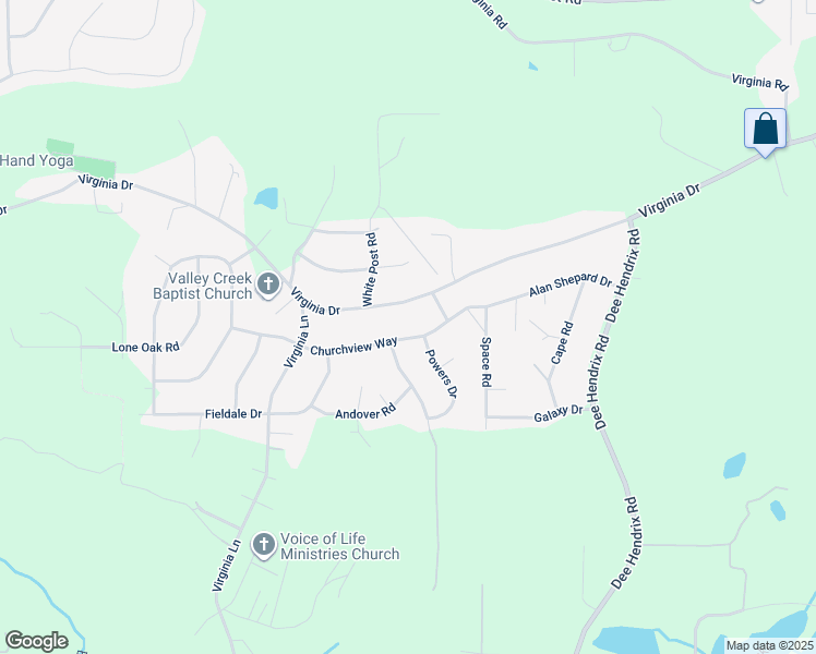 map of restaurants, bars, coffee shops, grocery stores, and more near 3213 Virginia Drive in Hueytown
