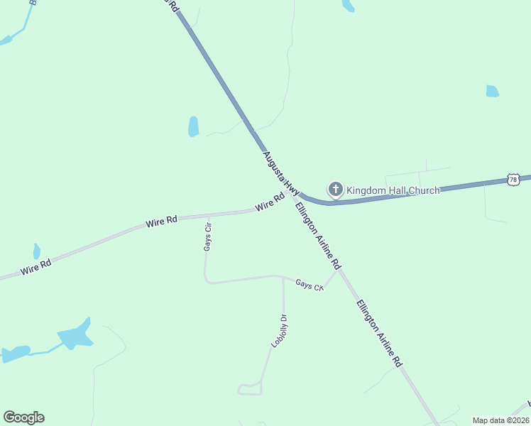 map of restaurants, bars, coffee shops, grocery stores, and more near 3752-3898 Wire Road in Dearing