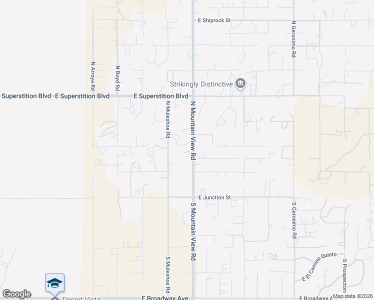 map of restaurants, bars, coffee shops, grocery stores, and more near 368 North Mountain View Road in Apache Junction