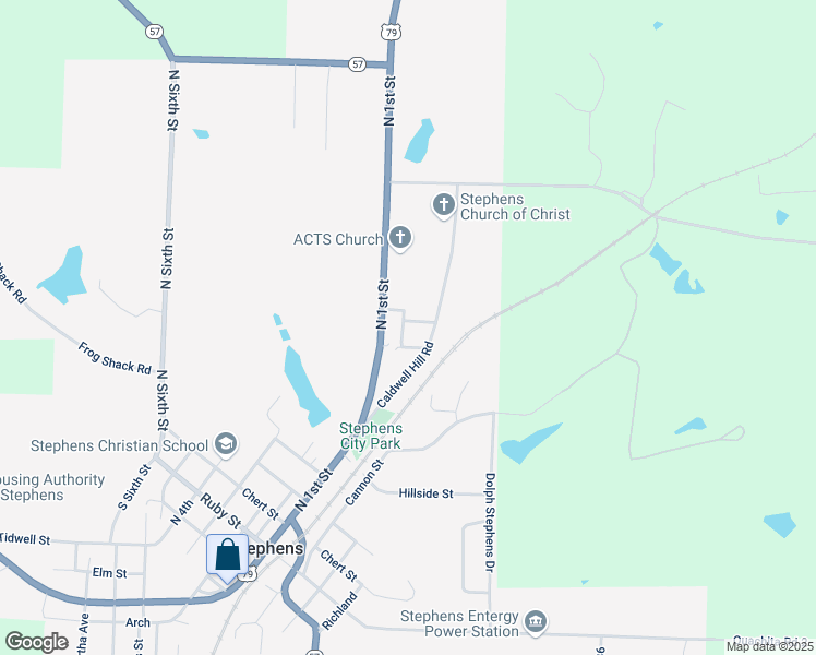 map of restaurants, bars, coffee shops, grocery stores, and more near 119 Maryln in Stephens