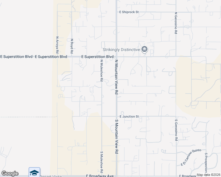 map of restaurants, bars, coffee shops, grocery stores, and more near 368 North Mountain View Road in Apache Junction