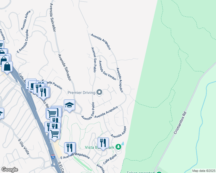 map of restaurants, bars, coffee shops, grocery stores, and more near 248 Calle Cuervo in San Clemente