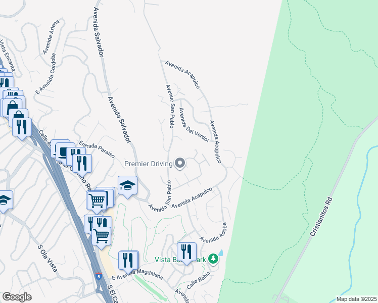 map of restaurants, bars, coffee shops, grocery stores, and more near 248 Calle Cuervo in San Clemente