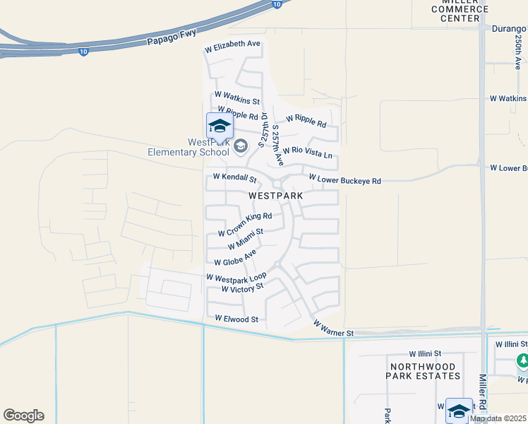 25722 West Crown King Road Buckeye Az Walk Score Map Of Restaurants Bars Coffee S Grocery Ore Near 25722