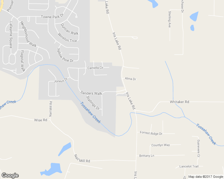 map of restaurants, bars, coffee shops, grocery stores, and more near 107 Sanders Walk in McDonough