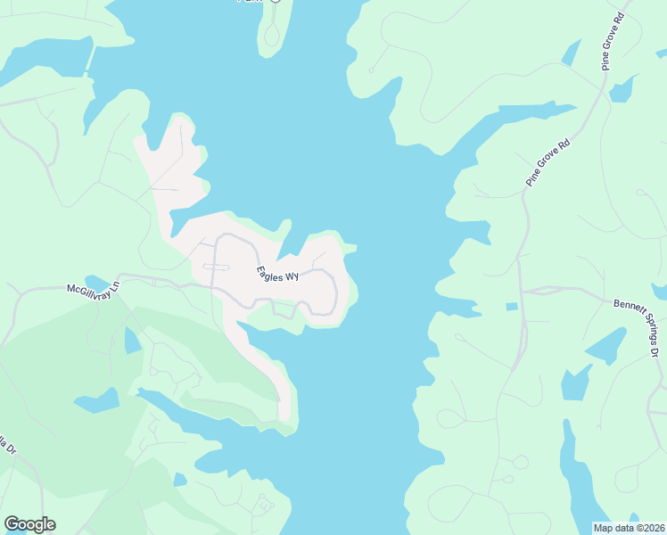 map of restaurants, bars, coffee shops, grocery stores, and more near 206 Eagles Way in Eatonton