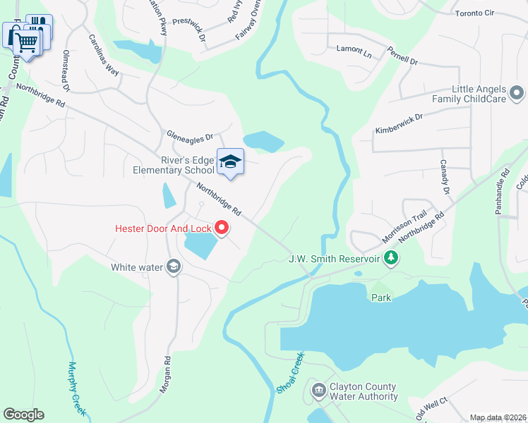 map of restaurants, bars, coffee shops, grocery stores, and more near 12392 Riviera Drive in Fayetteville