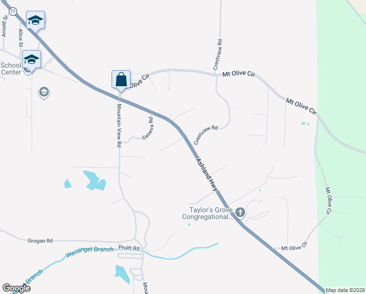 map of restaurants, bars, coffee shops, grocery stores, and more near 61 1/2 Freeman Drive in Talladega