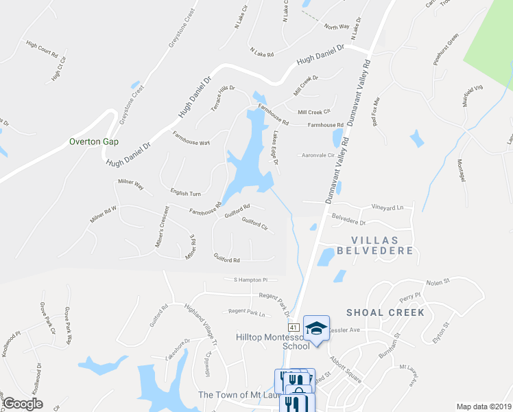 map of restaurants, bars, coffee shops, grocery stores, and more near 4149 Guilford Road in Birmingham