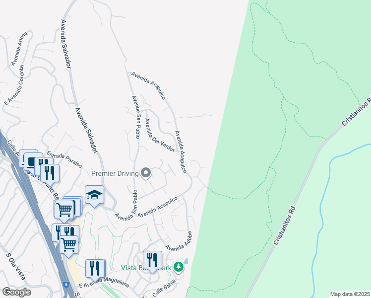 map of restaurants, bars, coffee shops, grocery stores, and more near 750 Avenida Acapulco in San Clemente