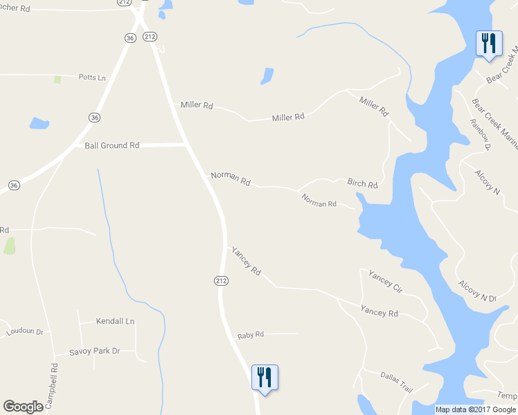 map of restaurants, bars, coffee shops, grocery stores, and more near 120 Norman Road in Covington