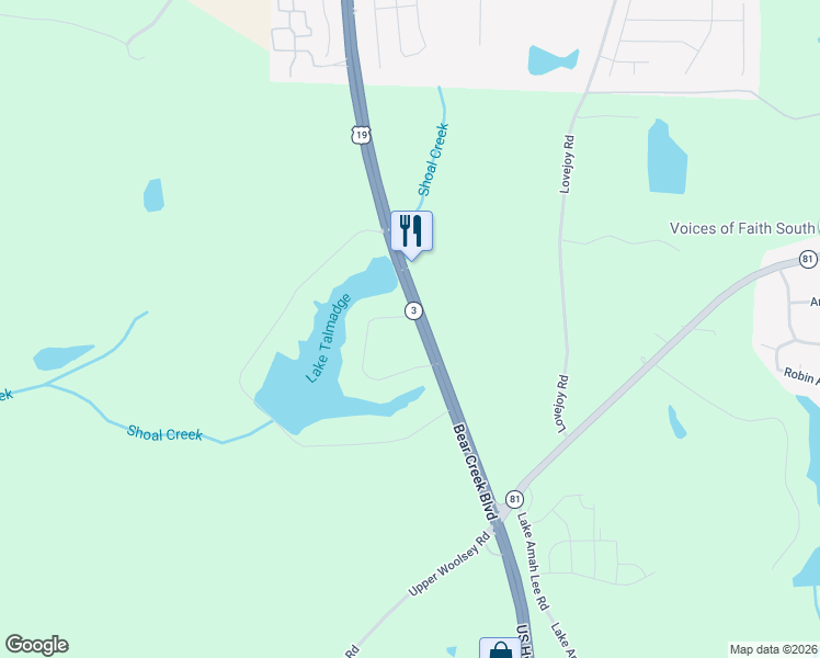 map of restaurants, bars, coffee shops, grocery stores, and more near 5 Circle Drive in Hampton