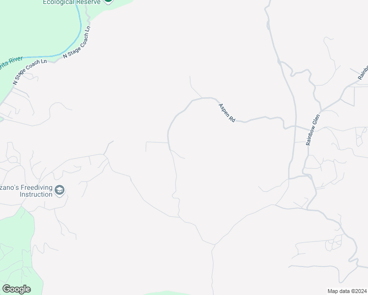 map of restaurants, bars, coffee shops, grocery stores, and more near 3437 Aspen Road in Fallbrook