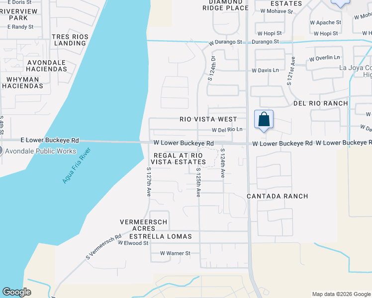 map of restaurants, bars, coffee shops, grocery stores, and more near 12518 West Winslow Avenue in Avondale