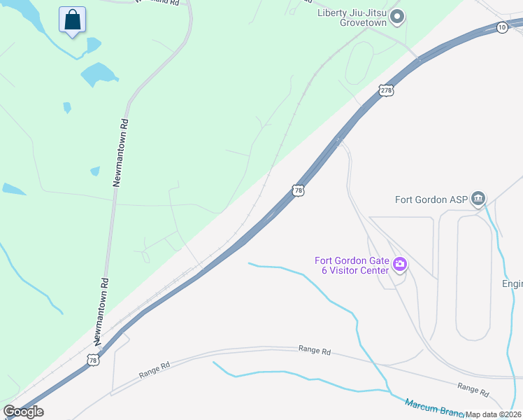 map of restaurants, bars, coffee shops, grocery stores, and more near 3263 Gordon Highway in Grovetown