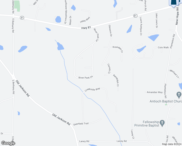 map of restaurants, bars, coffee shops, grocery stores, and more near 157 River Park Circle in McDonough