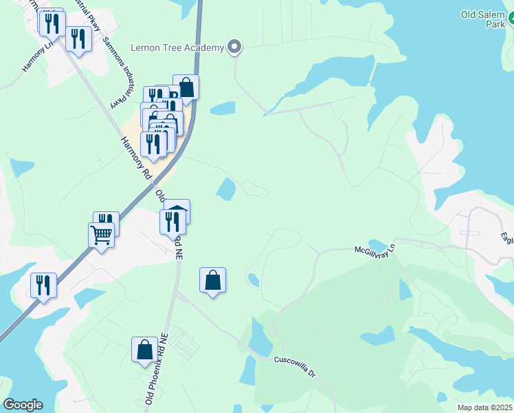 map of restaurants, bars, coffee shops, grocery stores, and more near 6116 Primrose Path in Eatonton