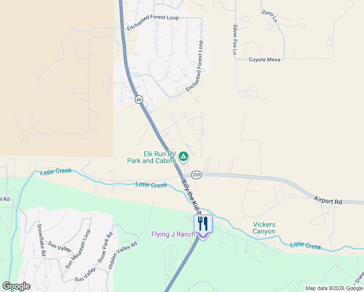 map of restaurants, bars, coffee shops, grocery stores, and more near County Road 48 in Lincoln