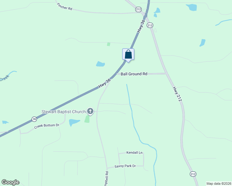 map of restaurants, bars, coffee shops, grocery stores, and more near 15884 Georgia 36 in Covington