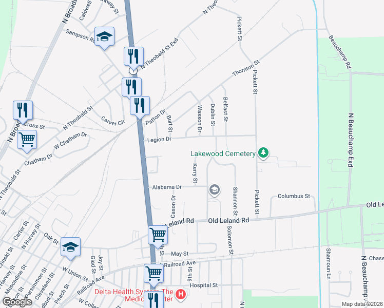 map of restaurants, bars, coffee shops, grocery stores, and more near 981 Legion Drive in Greenville
