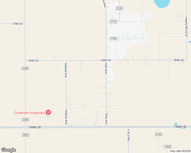 map of restaurants, bars, coffee shops, grocery stores, and more near 18430 Flint Avenue in Lubbock